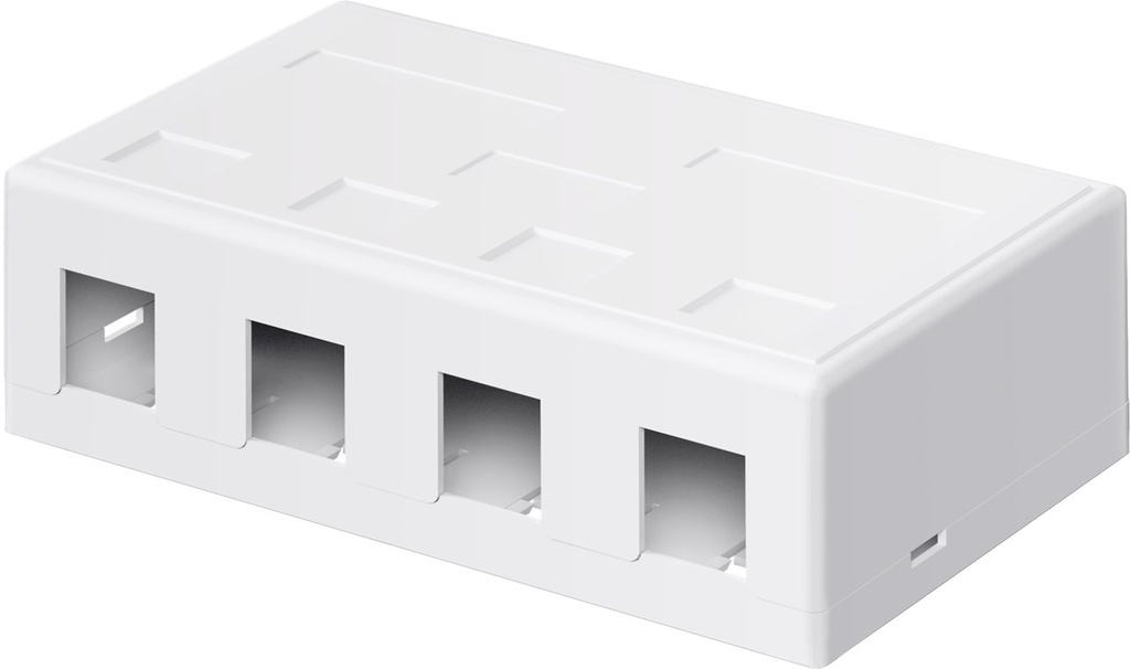 Keystone box 4-paikkainen white, surface-mount
