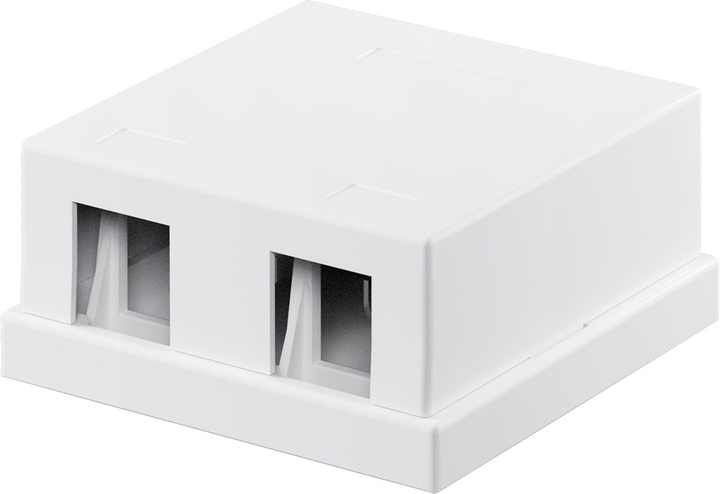 Keystone box 2-paikkainen white, surface-mount