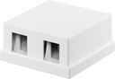 Keystone box 2-paikkainen white, surface-mount