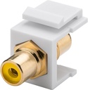 RCA-female feed-through, yellow Keystone-module