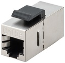 CAT5e-jack STP genomföring Keystone-modul metall