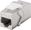 CAT6a-jack STP genomföring Keystone-modul metall