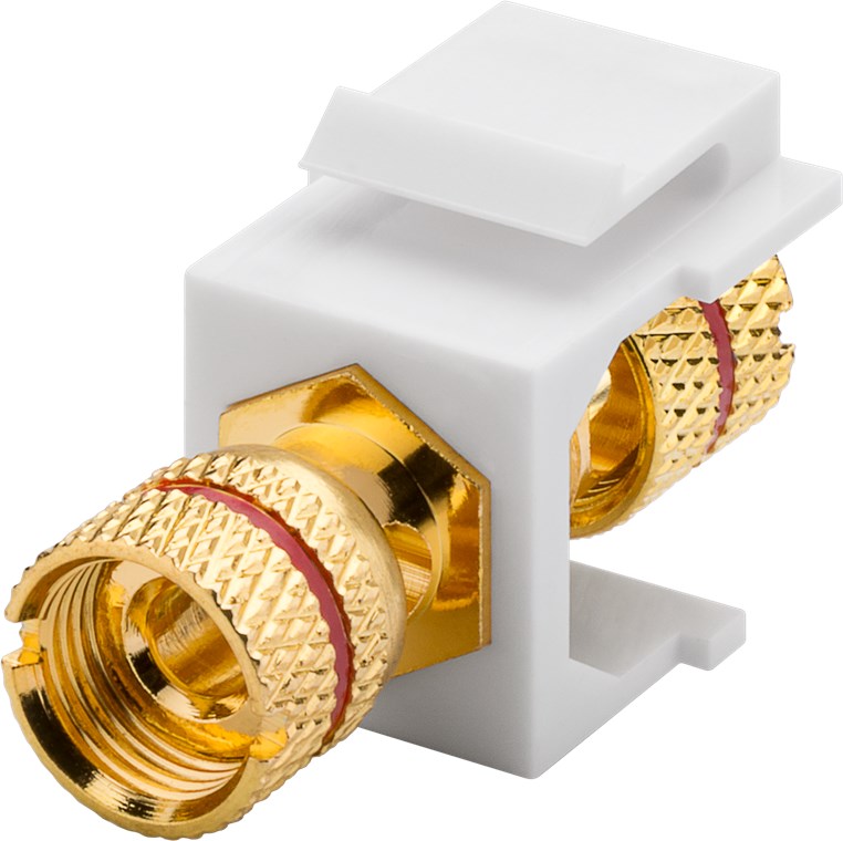 Binding post feed-through, red Keystone-module