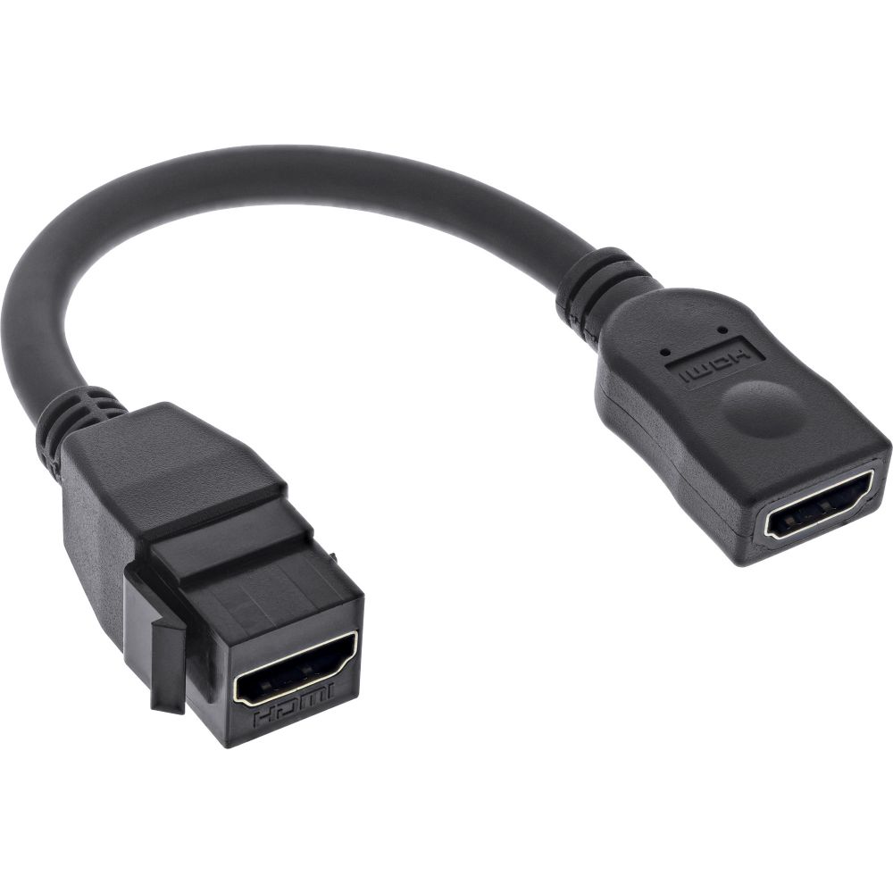 HDMI Keystone adapter 4K/60 Hz Keystone HDMI A-n /A-n 0.2 m svart