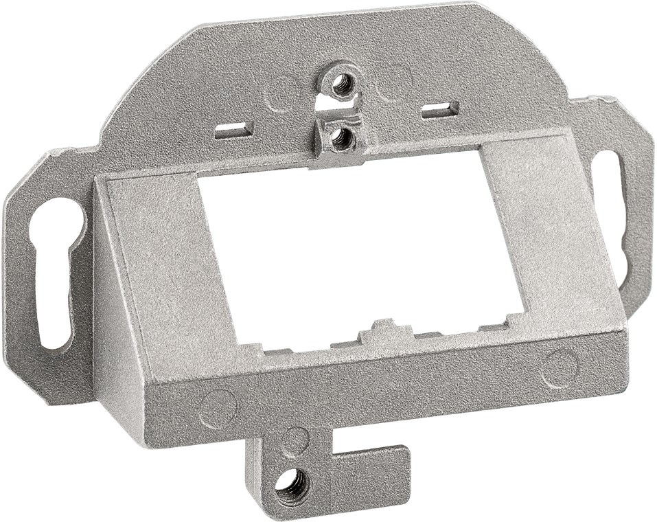 mounting frame 2× keystone mod. aluminium 40° right-angle, TAE-kehyksiin