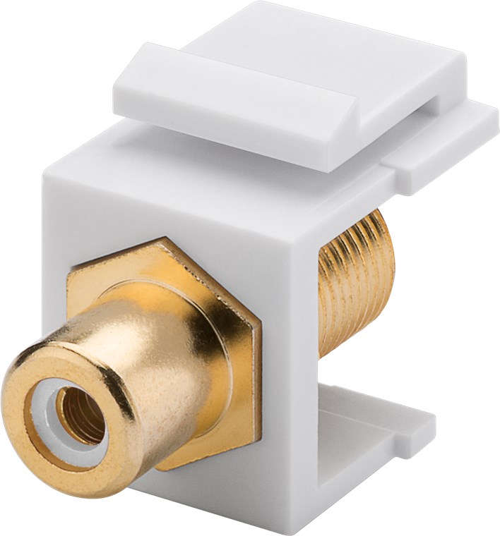 Adapter RCA-hona > F-hona Keystone-modul vit