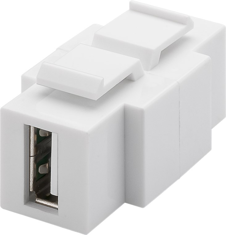 Adapter USB 2.0 A-female/B-female Keystone-mod. mounting bidirectional