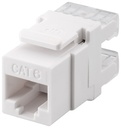 CAT6-jack RJ45 UTP kort Keystone-modul vit