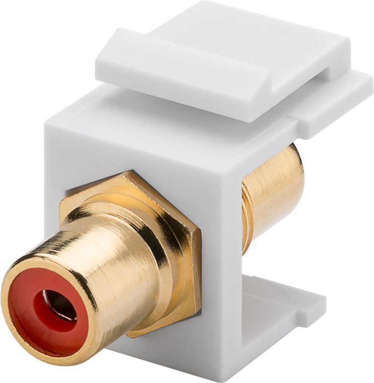 RCA-hona genomföring, röd Keystone-modul