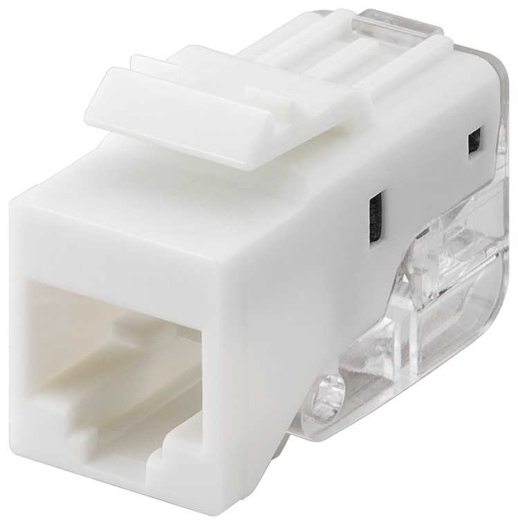 CAT5e-jack RJ45 UTP Keystone-module white