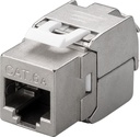 CAT6a-jack RJ45 STP slim Keystone-modul metall