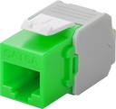 CAT6a-jack RJ45 UTP Keystone-module green