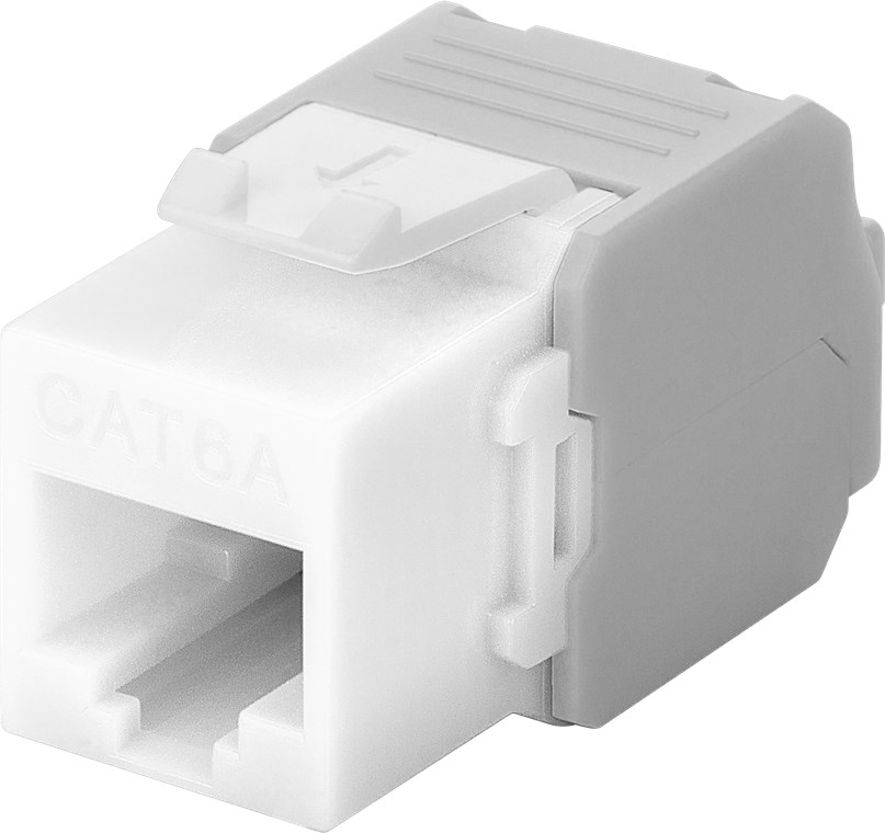 CAT6a-jack RJ45 UTP Keystone-module white