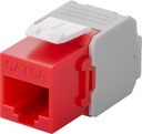 CAT6a-jack RJ45 UTP Keystone-modul röd
