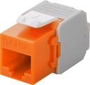 CAT6a-jack RJ45 UTP Keystone-module orange