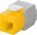 CAT6a-jack RJ45 UTP Keystone-module yellow