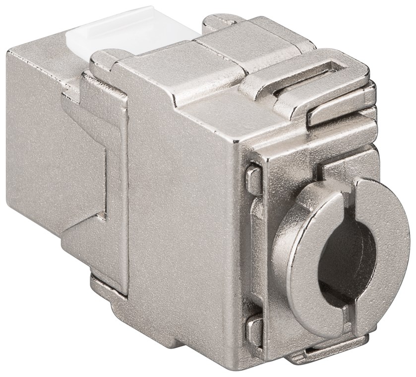 CAT6a-jack RJ45 STP Keystone-modul metall