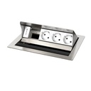 CPS² 3-platser 3 Schuko 1 ledig rostfritt stål