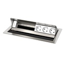 CPS² 6-position 3 Schuko, steel