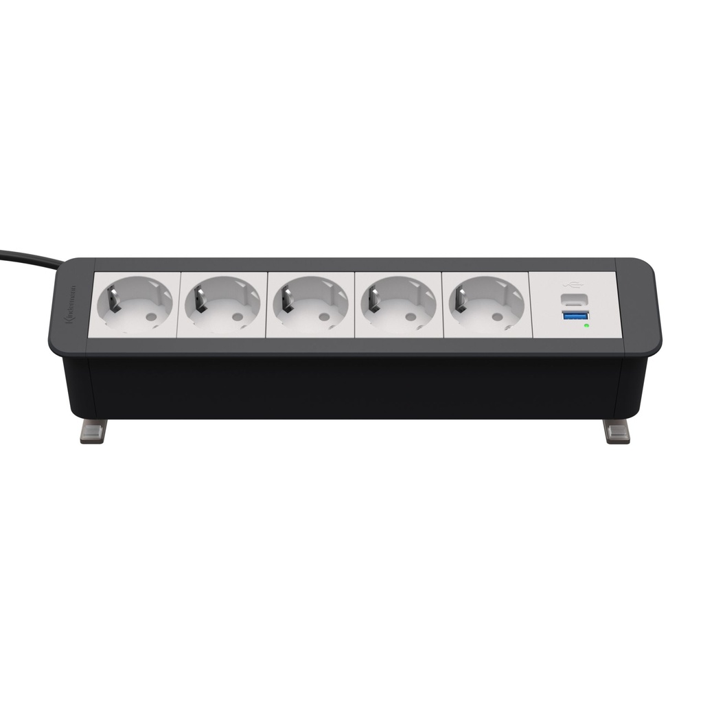CablePort Office Desk 6-mod 5*Schuko 1*USB A QC3.0 + C PD3.0