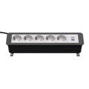 CablePort Office Desk 6-mod 5*Schuko 1*USB A QC3.0 + C PD3.0