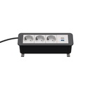 CablePort Office Desk 4-mod 3*Schuko 1*USB A QC3.0 + C PD3.0