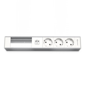 6-position module KF45 3Schuko 2USB charger