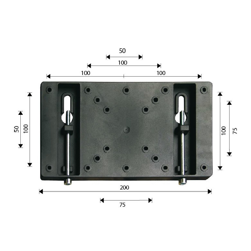 Väggfäste 20kg 10-30"" fast VESA200x100 14 mm från vägg