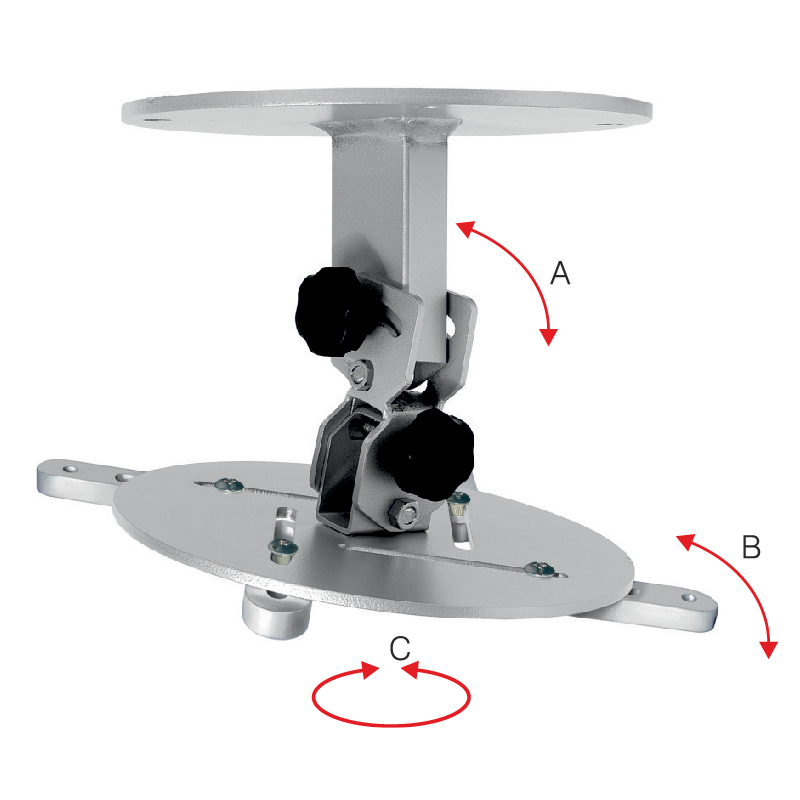 Projector mount ceiling 15kg ±30° 145 mm from ceiling