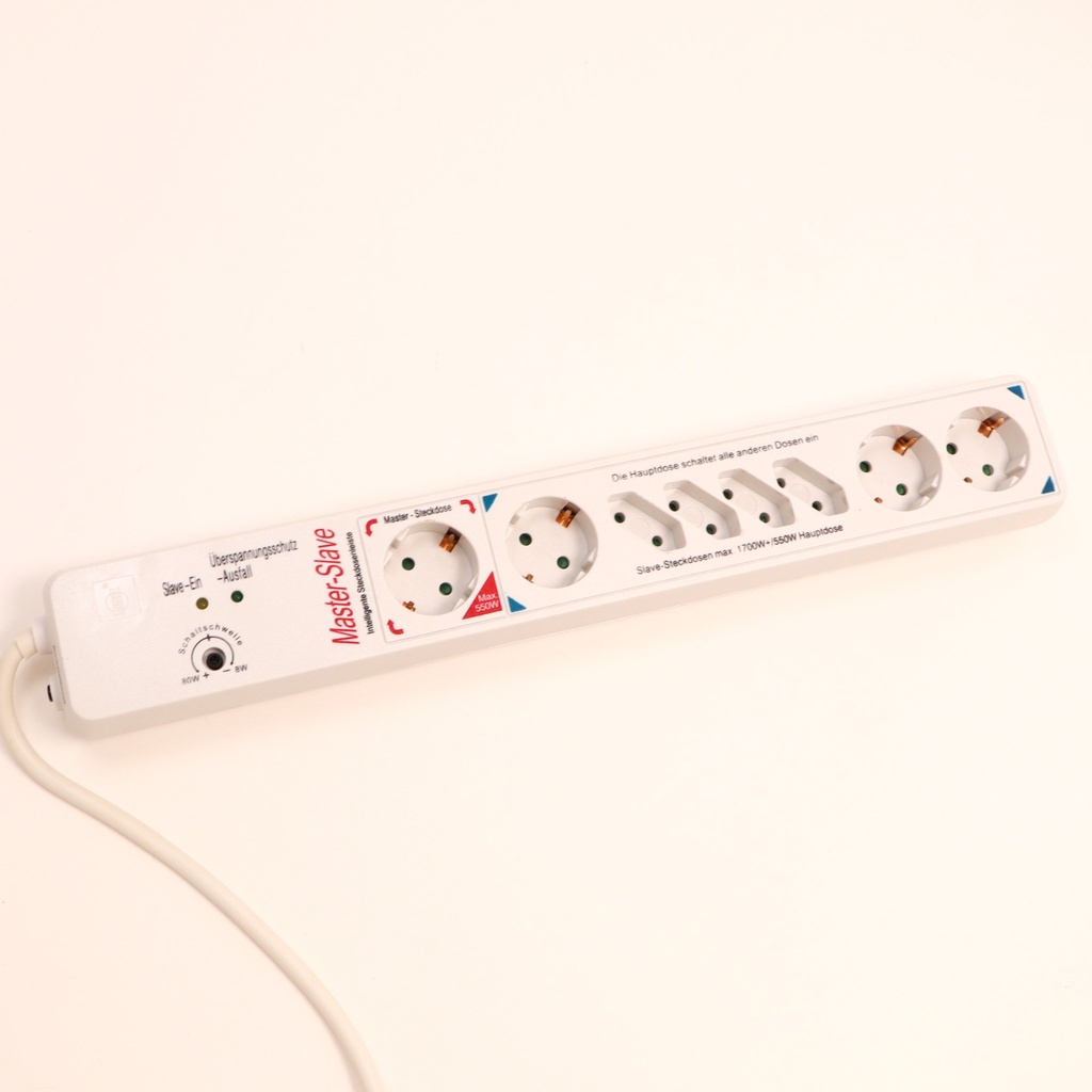 8-vägs grenuttag med överspänningsskydd, 1,4 m kabel, master/slave