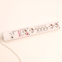 8-vägs grenuttag med överspänningsskydd, 1,4 m kabel, master/slave