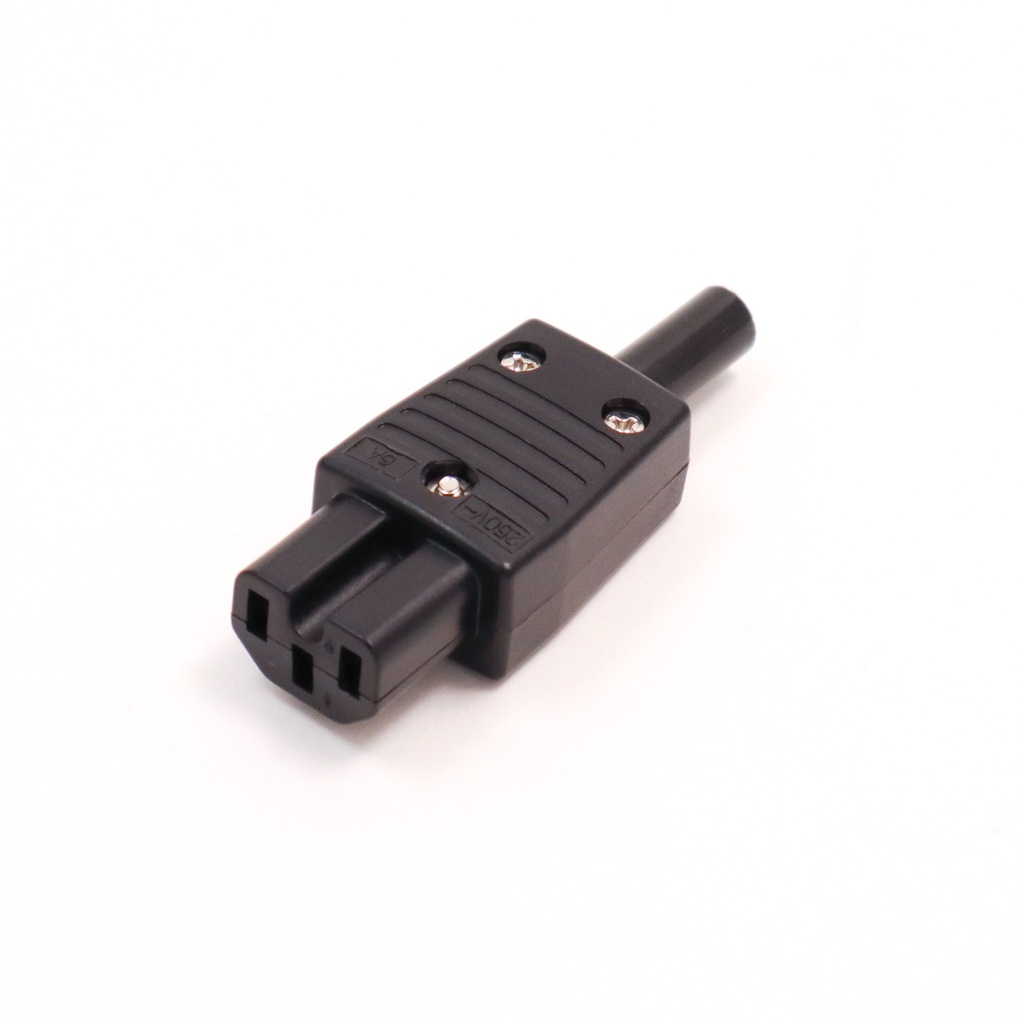 IEC C15 female connector, 3-pin, notched