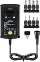 Nätadapter, 100–240 V in, 3–12 V/2,25 A ut, 8 DC-kontakter, 27 W