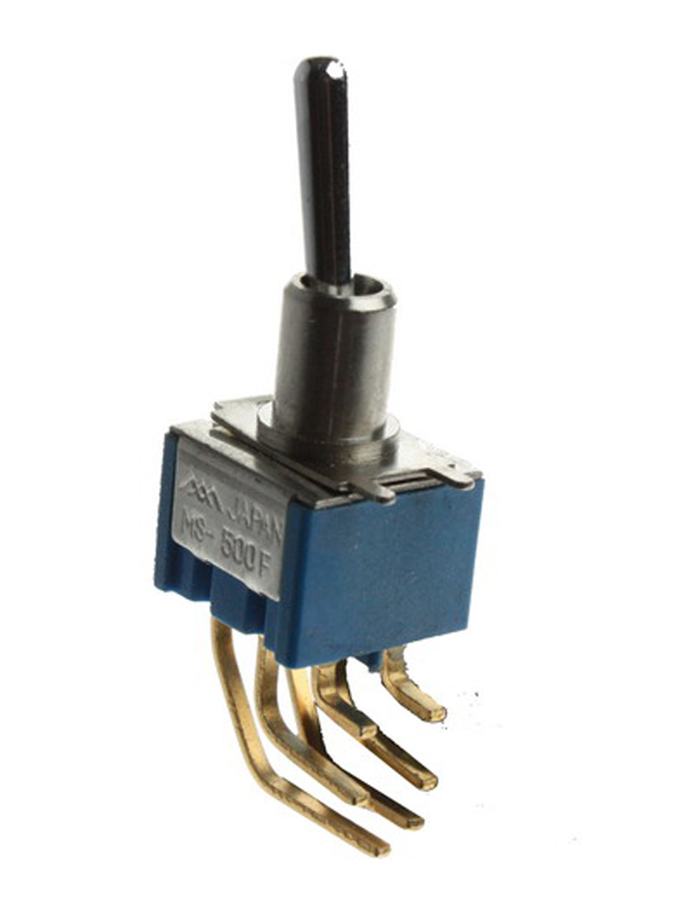 Toggle switch right-angle 6-pin ON-ON