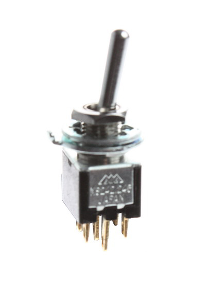 Toggle switch 6-pin ON-ON chrome
