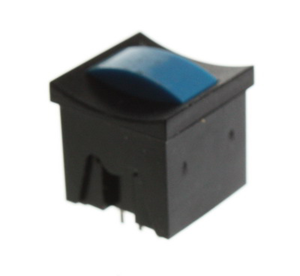 Push-button switch 0.1 A 30 V 6-pin blue