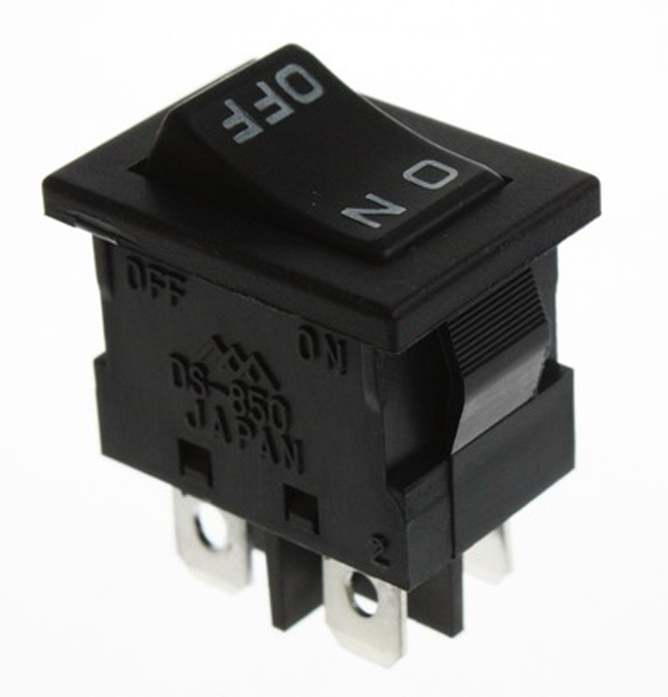 Vippströmbrytare, 4-polig ON-OFF, ON/OFF-märkt, 10 A, 250 V