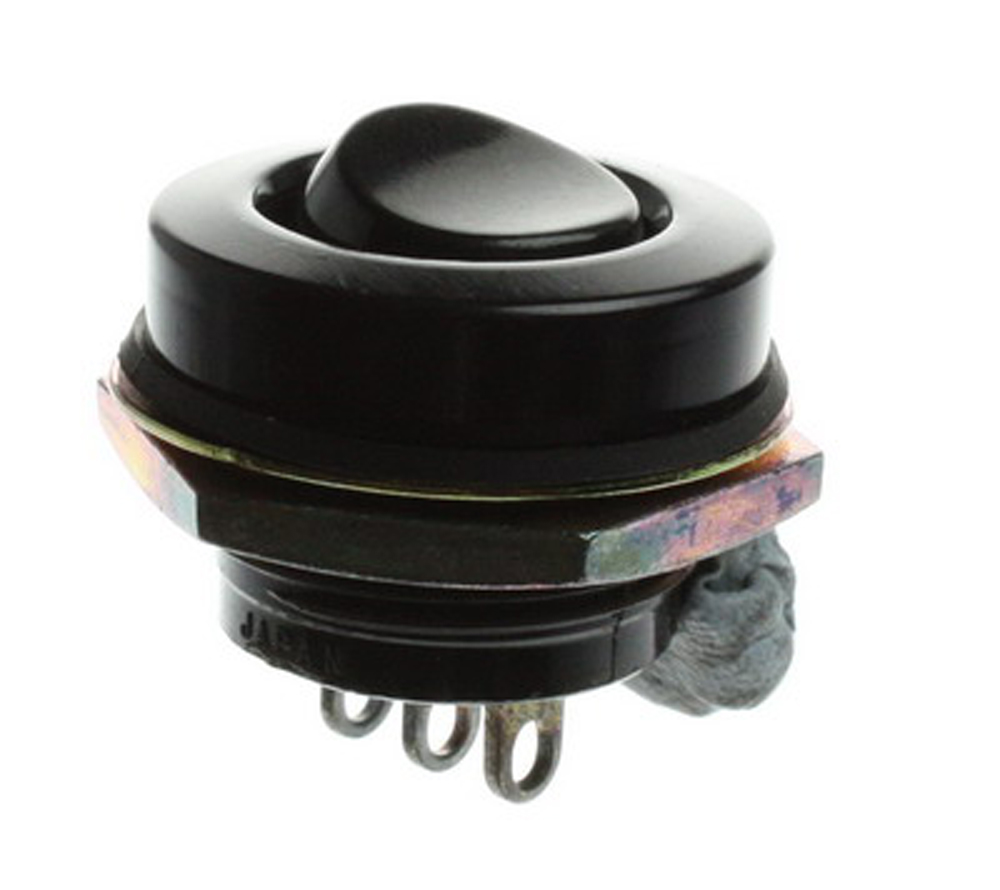 Round rocker switch, 3-pin ON-ON