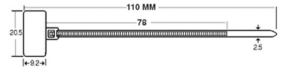 Nippuside 110mm merkits 100kpl/pussi