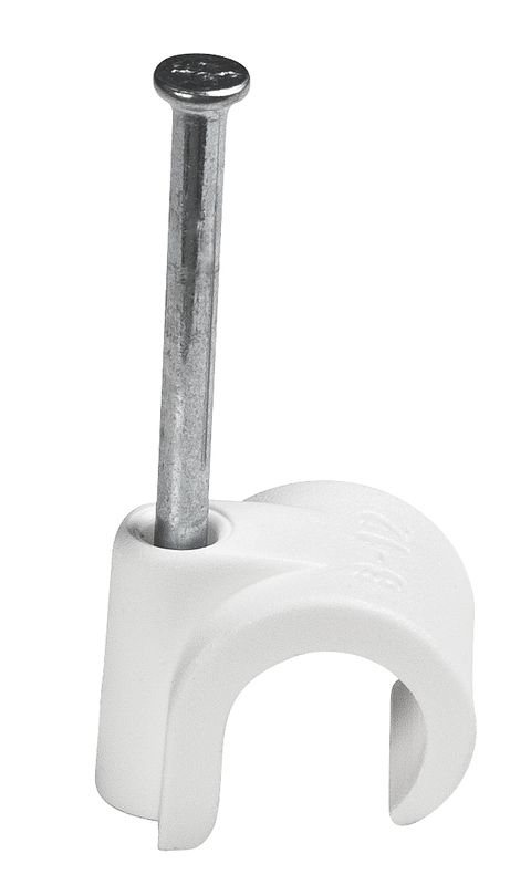 Kaapelikiinnike 7-10 valkoinen 1 25mm naula Sormat 100kpl