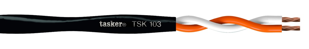 Kaiutinkaapeli 2x1,27mm² ø2,5 mm Kierretty, kiint asenn AWG 2*16