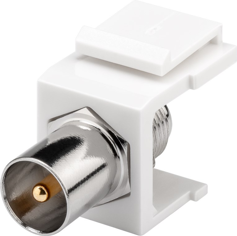 Adapter IEC-male > F-femaleKeystone-mod. connector protruding