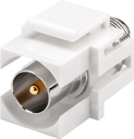 Adapter IEC-hane > F-honaKeystone-mod. kontakt planmonterad