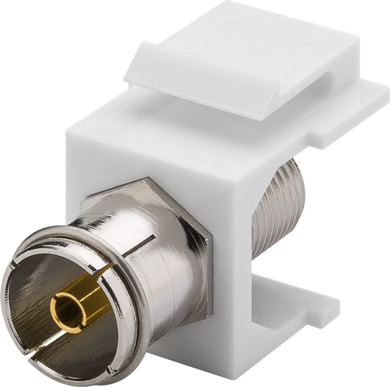 Adapter IEC-female > F-femaleKeystone-mod. connector protruding