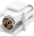 Adapter IEC-hona > F-honaKeystone-mod. kontakt planmonterad