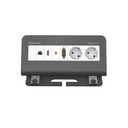 CPD² 4-paikk. Harm. 2*suko HDMIVGA 3,5mm Str 1m(u/n) +CAT6