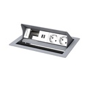 CPS² 4-platser 2 Schuko+1 USB-laddning.+1 ledig, grå