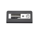 CPD² 80 4-paikk.1*suko 1*USB lat2 vapaa paikka, Harmaa
