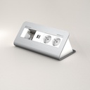CPD² 80 4-position 2*Schuko 1*USB charging spare position, aluminium
