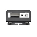 CPD² 4-paikk.1*suko 2*USB lataus2 vapaata paikkaa, Harmaa